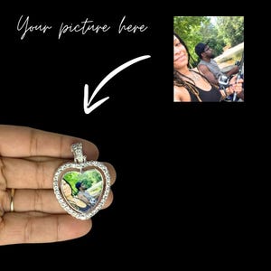 Heart photo charm | heart locket | photo pendant | your text here | custom photo pendant | personalized photo charm | heart charm | wedding
