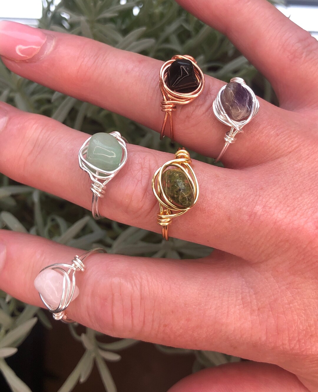 Crystal on sale handmade rings