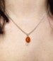 Carnelian 'Vitality' Crystal Healing Choker Silver Stackable Necklace Aries Necklace 