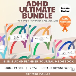 ADHD planner Adults, ADHD planner for work, ADHD journal, adhd student planner, adhd printable planner, adhd organization, digital download.