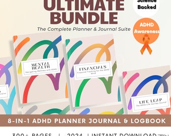 ADHD planner Adults, ADHD planner for work, ADHD journal, adhd student planner, adhd printable planner, adhd organization, digital download.