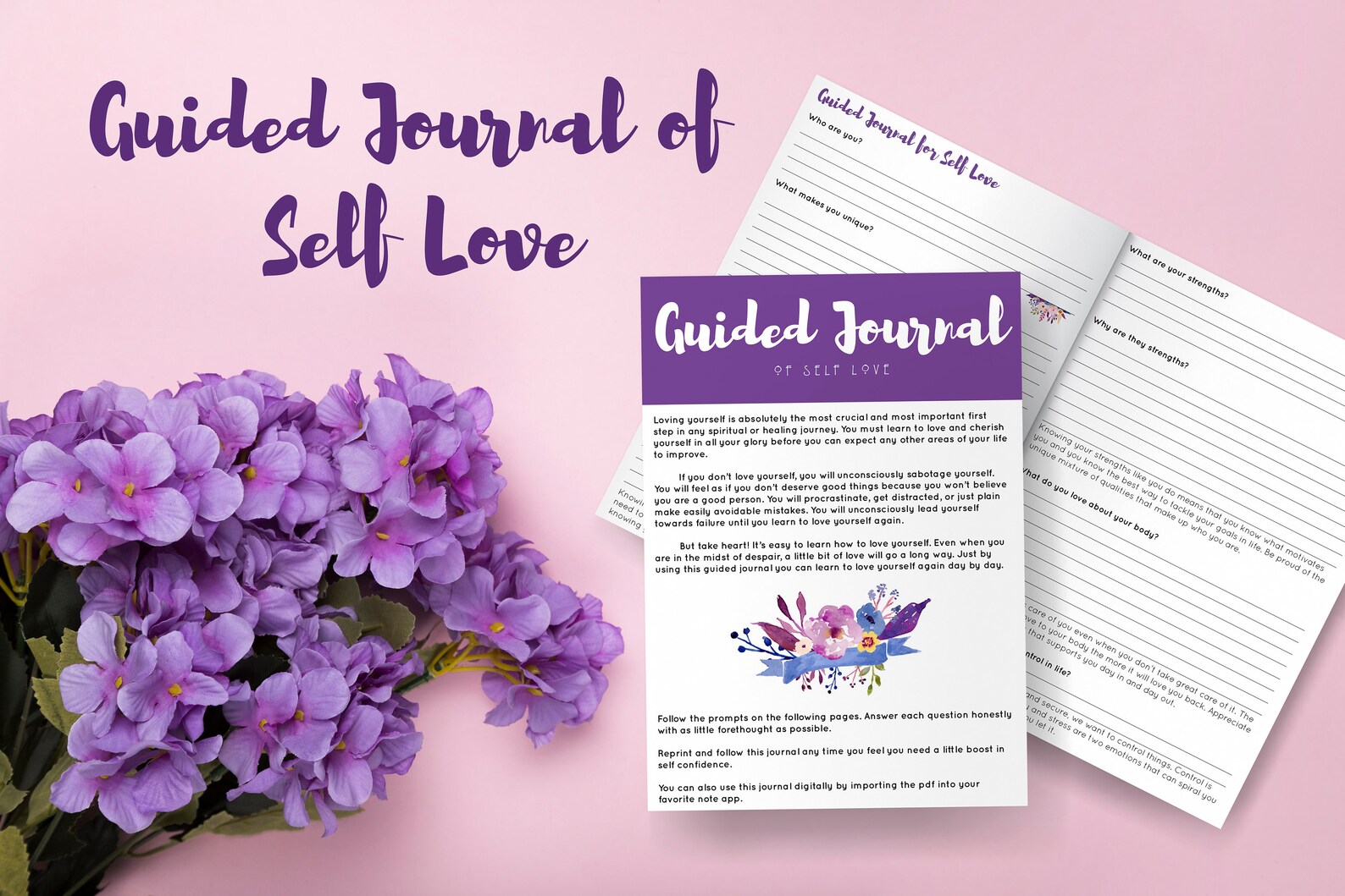 Guided Journal of Self Love | Etsy