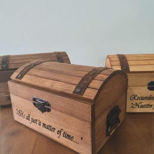 Custom Wedding Keepsake Box, Wooden Chest, Treasure Chest, Memory Box for Event Photos, Rustic Wood Treasure Box, Baby Memory Box.