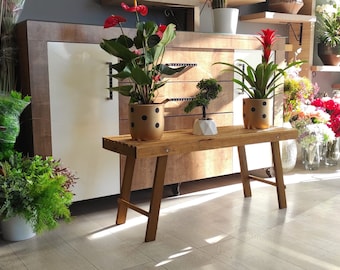 Indoor Plant Stand. Plant Bench for Plant Pots. Gift for Plant Lover. Gift for Mother.