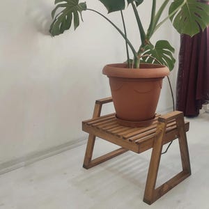 Hölzerne Pflanzenständer, Blumen-Riser-Stand, Pflanzen-Riser-Bank, Blumentöpfe Halter Bank, Holzpflanzenhocker, Wohnzimmerdekor, Weihnachtsgeschenk