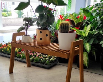 Soportes para plantas de interior. Soporte elevador para macetas. Banco elevador de plantas. Banco Porta Macetas. Mesa de olla. Taburete para Macetas.