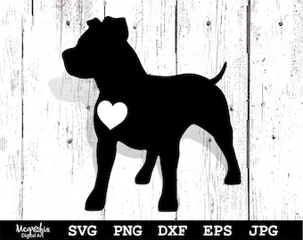 Pitbull SVG | Pitbull Silhouette SVG | American Pitbull SVG | American Bully Svg | Dog Svg | Instant download | svg, png, eps, dxf, jpg