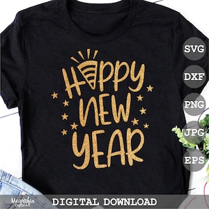 Happy new years design.
This SVG file is easy to download for your DIY new year craft projects.