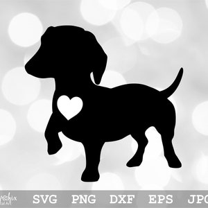Dachshund SVG | Dachshund Heart SVG | Weenie Dog Svg | Wiener dog Svg | Dog Mom SVG | Instant download | Includes svg, png, eps, dxf, jpg.