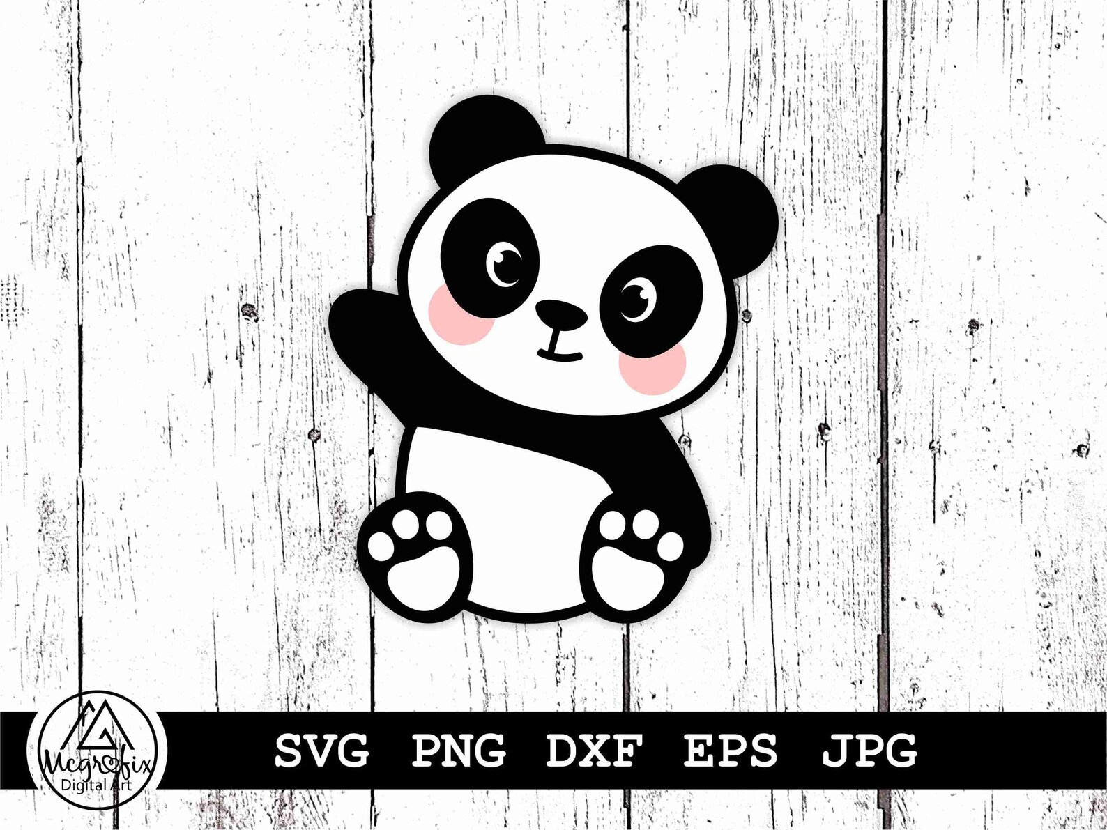 Waving Panda SVG Panda Bear SVG Cute Panda SVG Panda Svg | Etsy