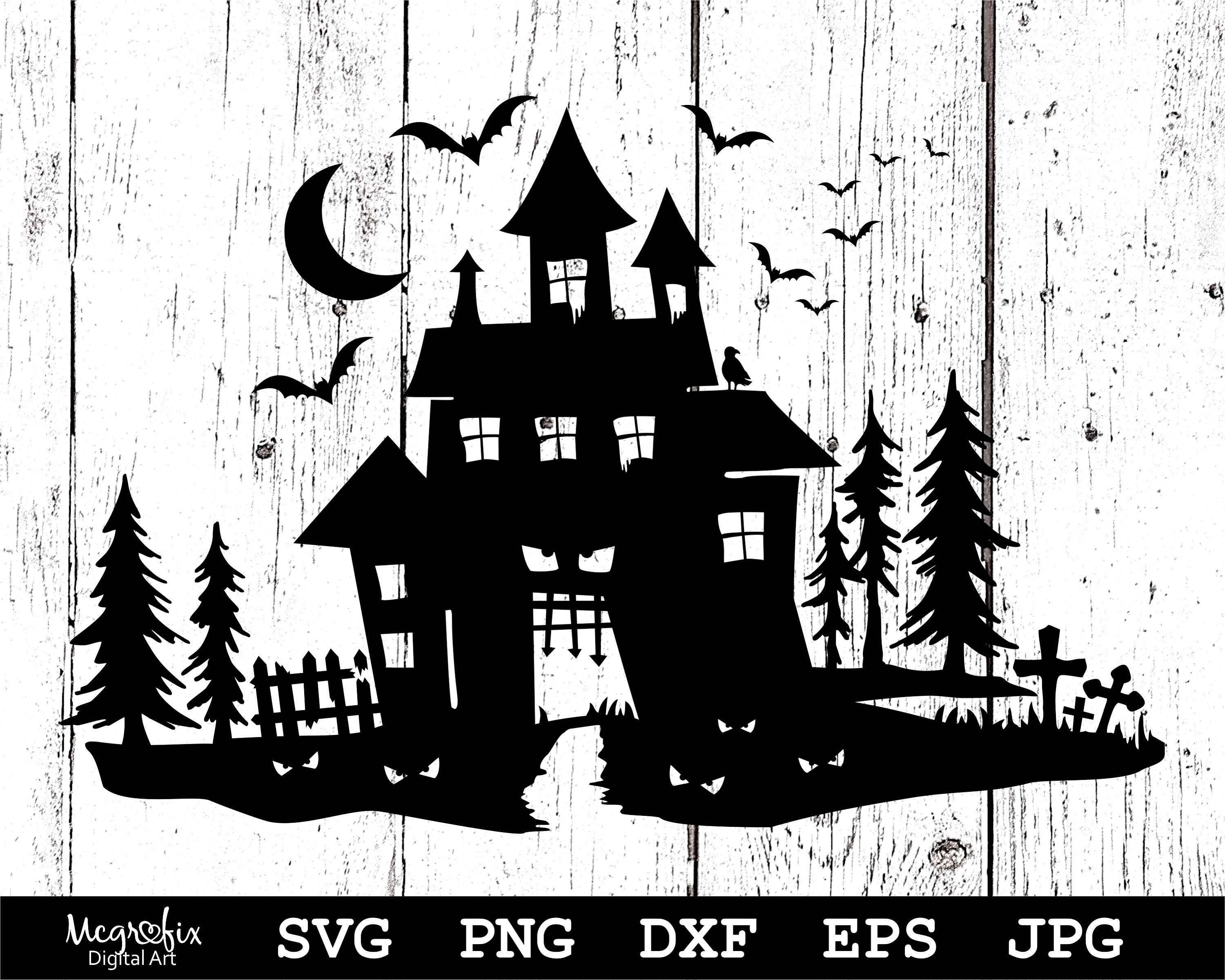 Haunted House SVG Halloween Haunted House SVG Halloween