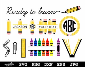 Back to School SVG Bundle | Teacher SVG | School SVG Bundle | School Svg | Ready to Learn Svg | Instant download | svg, png, eps, dxf, jpg.