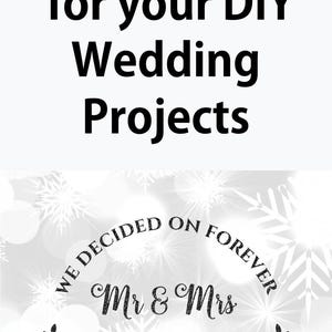 Mr and Mrs SVG Bride and Groom SVG Wedding Day Sign SVG Wedding Reception Sign Svg Wedding Wreath Svg Wedding Quote Svg Instant download image 10