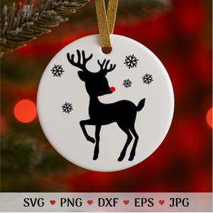 Rudolph Reindeer SVG: Christmas Reindeer Clipart & Cut File for Holiday Crafts (Instant Download)