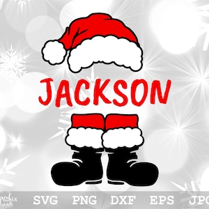 Weihnachtsmann-Monogramm SVG | Weihnachtsmann SVG | Weihnachtsmann Schichtschnitt Datei | Weihnachtsmannmütze | Weihnachtssvg | Sofortdownload | svg, png, eps, dxf, jpg.