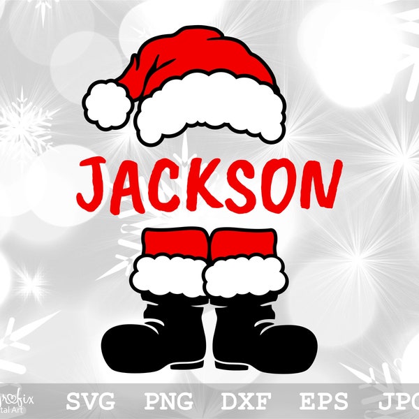 Santa Monogram SVG | Santa Claus SVG | Santa Layered Cut File | Santa Hat Svg  | Christmas Svg | Instant download | svg, png, eps, dxf, jpg.