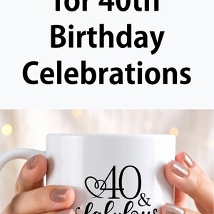 40 & Fabulous SVG: 40th Birthday Cut File with Gold Glitter PNG included (Instant Download) image 10