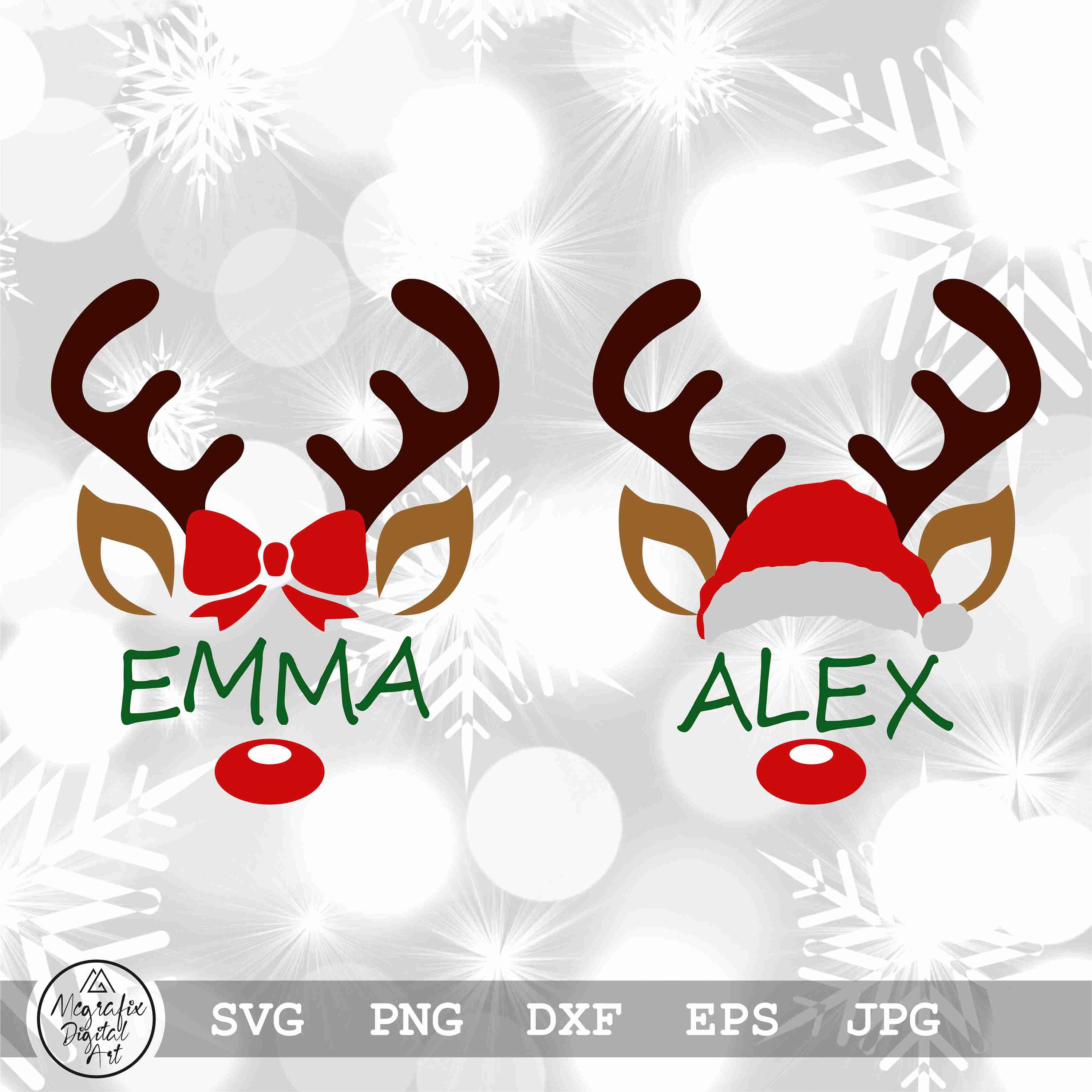 Christmas Reindeer SVG Christmas SVG Reindeer SVG | Etsy