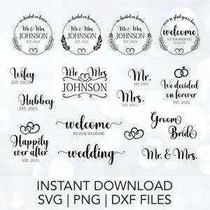 Wedding Bundle SVG Wedding Sign Bundle Svg Minimalist Wedding Svg Bride Groom Svg Rustic Wedding Svg Ceremony Wedding Sign Instant download