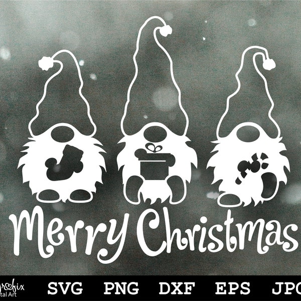 Christmas Gnomes SVG | Christmas SVG | Merry Christmas Gnomes SVG | Gnomes Svg | Gnomies Svg | Instant download | svg, png, eps, dxf, jpg.