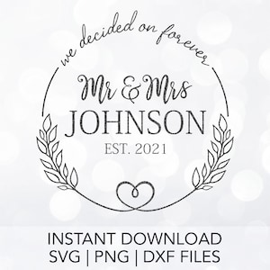 Herr und Frau SVG Herr Frau Monogramm Hochzeit SVG Marriage SVG Braut Bräutigam SVG Wir entschieden uns für für immer svg Happly happy ever after svg Sofort download