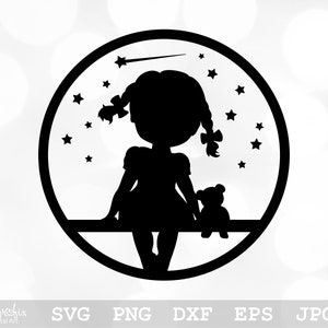 Kleines Mädchen SVG | Mamas Mädchen SVG |  Papas Mädchen SVG | Machen Sie einen Wunsch SVG | Teddy Bär geschnitten Datei | Sofortdownload | svg, png, eps, dxf, jpg-Dateien