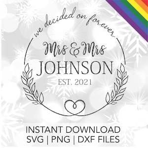 Mrs and Mrs Wedding SVG Bride and Bride Svg Lesbian Wedding Svg Pride Wedding Svg Lesbian Engagement Svg LGBTQ Love Svg Instant download