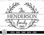 Family Name Monogram SVG  Family Name SVG  Last Name SVG  Farmhouse Sign Svg  Monogram Svg  Instant download  svg png eps dxf jpg