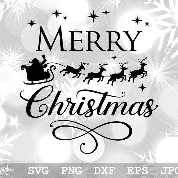 Merry Christmas SVG | Christmas SVG | Christmas Quote SVG | Christmas Saying Svg | Instant download | Includes svg, png, eps, dxf, jpg files