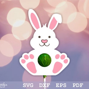 Bunny Lollipop Holder SVG  Lollipop Holder SVG  Cute Bunny SVG  Easter Bunny Svg  Bunny Svg  Instant download  svg eps dxf pdf