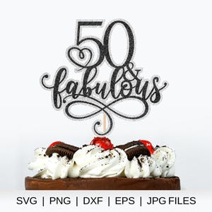 Topo de bolo de aniversário de 50 anos SVG | Topo de bolo de aniversário de 50 anos SVG | Topo de bolo de 50 anos SVG | Topo de bolo Svg | Download instantâneo | svg, png, eps, dxf, jpg.