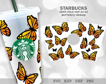 Butterfly Svg Starbucks Cup | Etsy