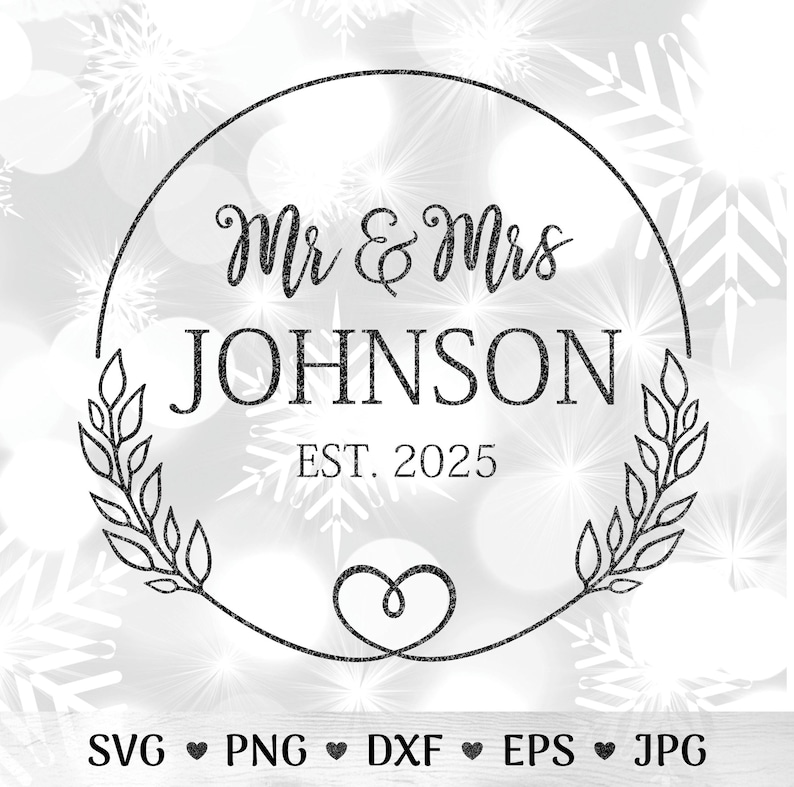 Mr and Mrs Monogram SVG