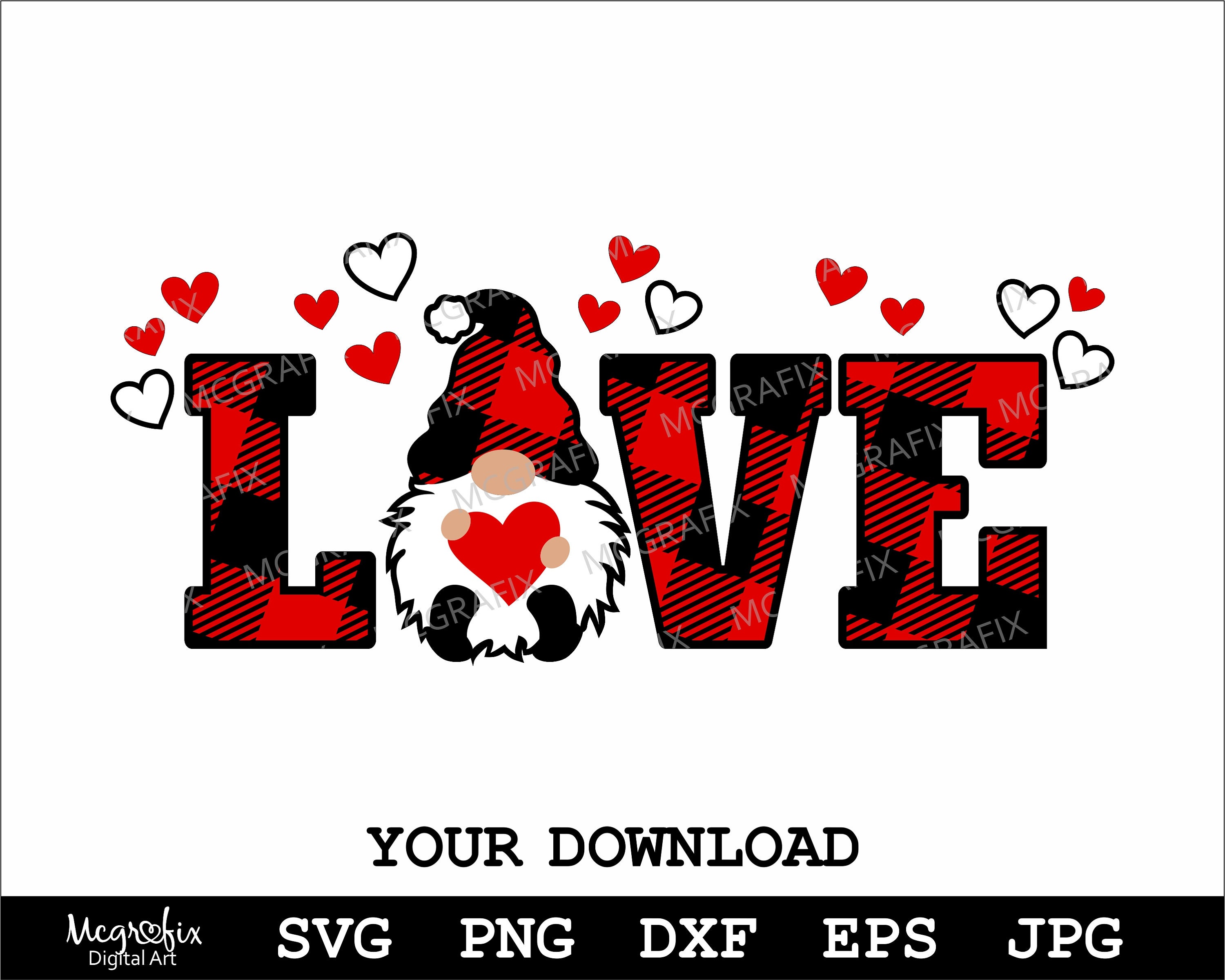 Gnomes SVG Love Gnomes SVG Valentine Gnome SVG Valentine's Day Svg Love ...
