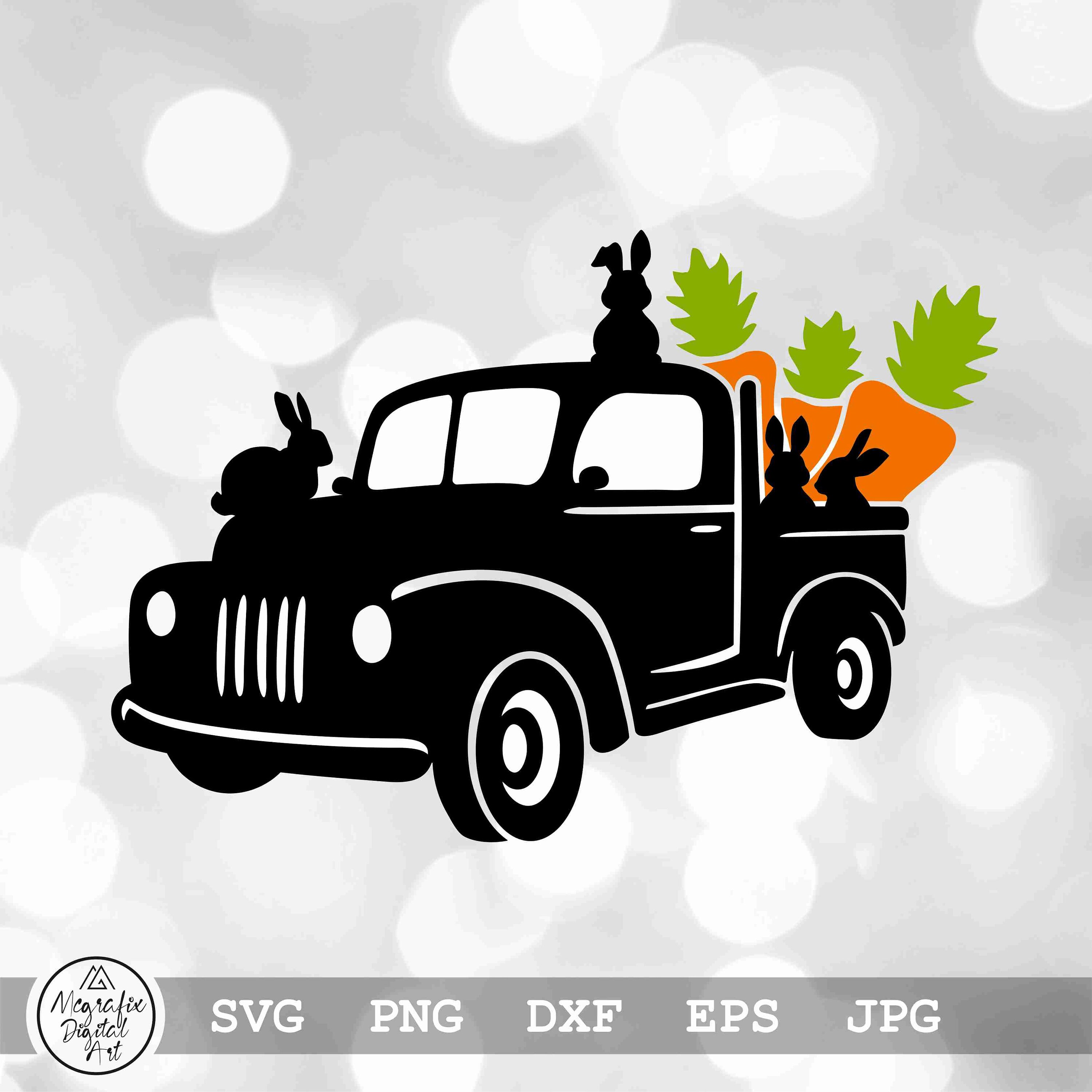 Download Easter Truck Svg Vintage Truck Svg Easter Bunny Svg Etsy