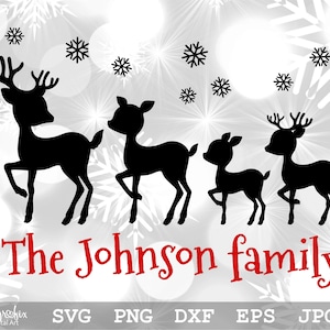Reindeer Family SVG | Christmas Family SVG | Christmas Reindeer SVG | Reindeer Svg | Xmas Svg | Instant download | svg, png, eps, dxf, jpg.