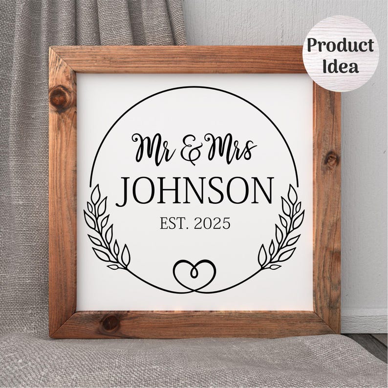 Custom Wedding Sign Cut File Instant Download