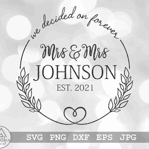 Sra. e Sra. SVG Sra. e Sra. Monograma Noiva e Noiva SVG Casamento SVG Noivo Svg Download digital instantâneo svg png eps dxf jpg