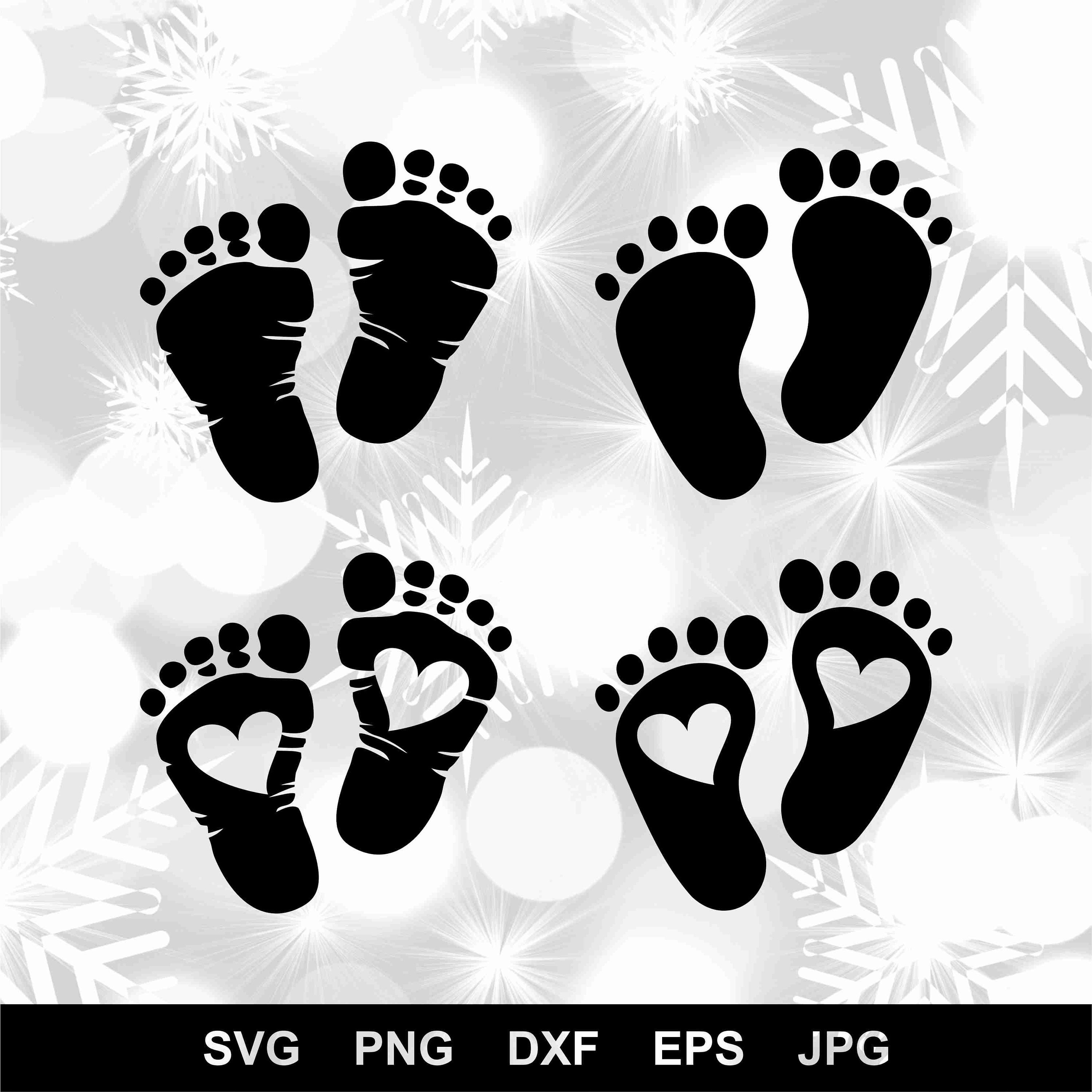 Baby Feet Svg Baby Footprint Svg Baby Print Svg Instant Etsy