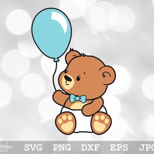 Ours en peluche SVG bébé ours SVG mignon ours SVG bébé garçon Svg chambre de bébé Svg bébé Svg téléchargement immédiat comprend svg png eps dxf jpg