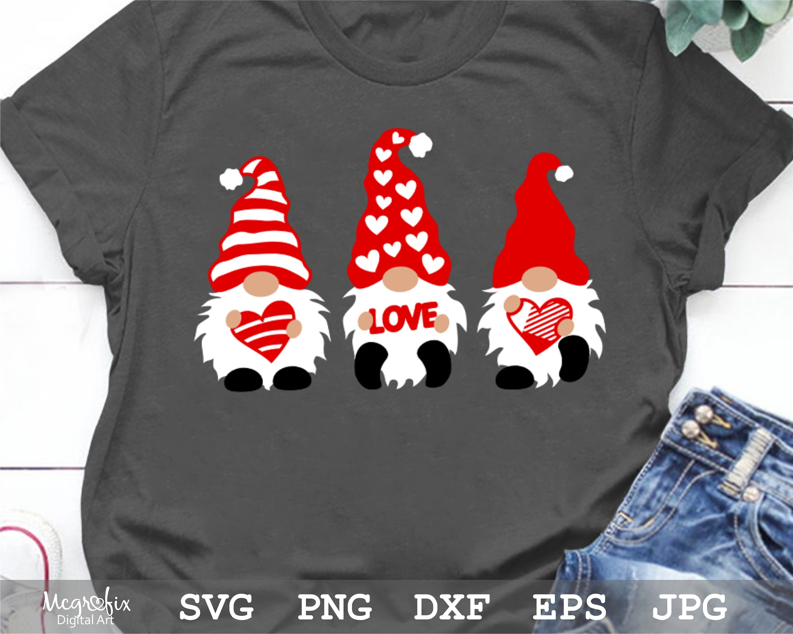 Gnomes SVG Valentine Gnomes SVG Valentine's Day SVG Love Gnomes Svg ...