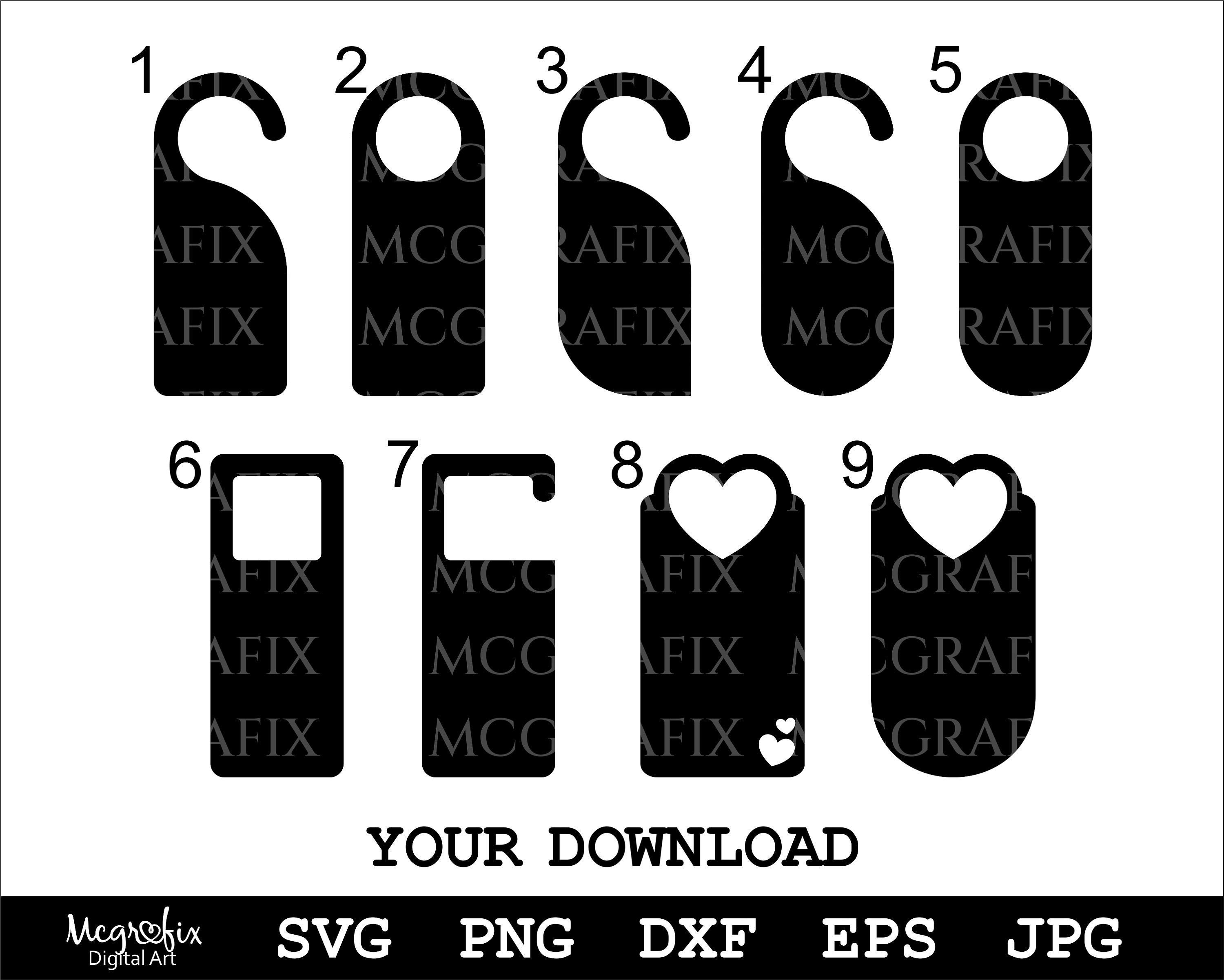 Door Hangers SVG Door Tag SVG Door Hanger Templates Svg DIY Door ...