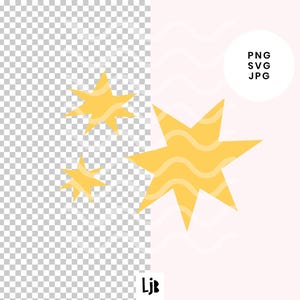 Abstract Star Illustration | Modern Star Graphic PNG | Minimal Celestial Design for Prints, Cards & Creative Projects