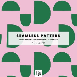 Geometric Seamless Pattern – Modern Shapes Allover Print – Minimalist Textile Design – Digital Tile PNG + Vector