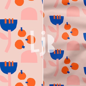 Seamless pattern for fabric design – surface pattern with flowers – digital seamless pattern for textiles & products