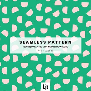 Modern Seamless Pattern – Geometric Half Circle Repeat – Digital Pattern Tile (PNG + Vector)