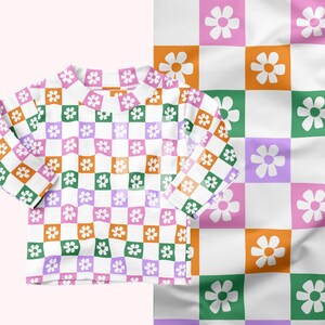 Floral Checkerboard, Spring, Seamless Pattern, Endless Pattern, Surface Pattern, Digital Pattern, Floral Pattern, Pattern Design