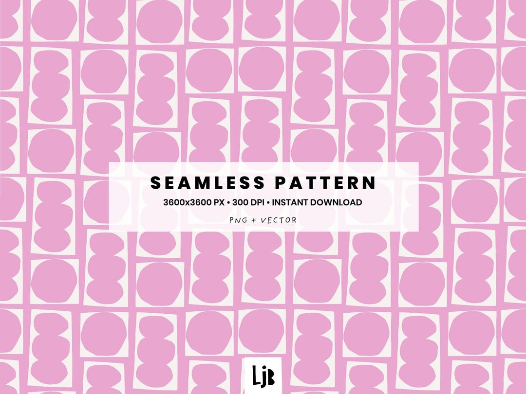 Pink Abstract Seamless Pattern – Abstract Shapes Digital Tile (PNG ...