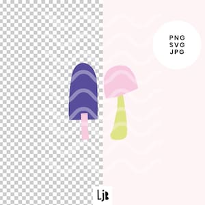 Mushroom Clipart Illustration | Modern Mushroom Graphic PNG | Playful Nature Illustration for Cards, Stickers & Creative Projects