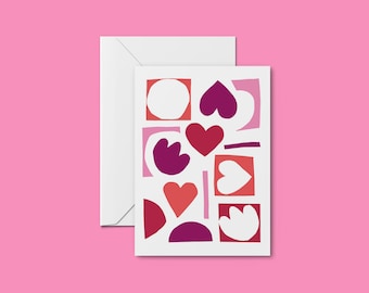 Postcard Heartbeat // DIN A6 Card // Cutout Design // Paperart Greeting Card // Valentine's Day // Love